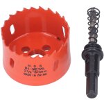 Scie cloche bi - m�tal, foret en acier rapide, outil de coupe avec tonnelle pour bois pvc 60mm / 2, 36 ...