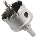 Scie cloche bim�tallique en carbure t. c. t robuste de qualit� industrielle coupe trou en acier inoxydable ...