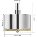 Scie cloche diamant 68 mm, foret diamant avec foret guidage central, scie cloche carrelage avec revtement ...
