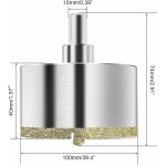 Scie cloche diamant 68 mm, foret diamant avec foret guidage central, scie cloche carrelage avec revtement ...