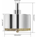 Scie cloche diamant 68 mm, foret diamant avec foret guidage central, scie cloche carrelage avec revtement ...