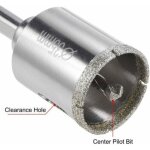 Scies cloches diamant scie cloche foret avec m�che pilote centrale pour verre, carreaux de c�ramique ...