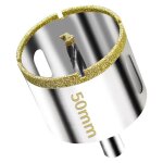 Scie cloche diamant�e 50 mm avec foret guidage de centrage, scie cloche carrelage avec rev�tement diamant, ...