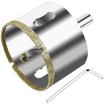 Scie cloche diamant�e 68 mm avec foret guidage de centrage, scie cloche carrelage avec rev�tement diamant, ...