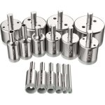 Scie cloche et tr�pan - lot de 16 foret diamant scie cloche 6 - 50 mm outils de per�age en verre trous ...