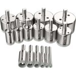 Scie cloche et tr�pan - lot de 16 foret diamant scie cloche 6 - 50 mm outils de per�age en verre trous ...