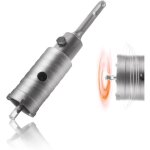 Scie � cloche tr�pan couronne carotteuse � sec 35mm scie cloche beton avec foret sds plus foret de centrage ...