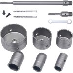 Scie  cloche trpan, set de scies cloches, 10 pcs trpan bton sds tige d'extension pointe en carbure ...