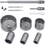 Scie  cloche trpan, set de scies cloches, 10 pcs trpan bton sds tige d'extension pointe en carbure ...