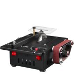 Scie d'tabli 200 w et ponceuse  bande avec tige d'extension, kit de perage de sculpture, scie circulaire ...