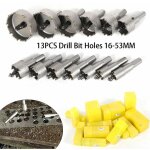 Scie � m�taux, professionnelle, m�tal dur, 13 pi�ces, m�ches, 16 - 53 mm, carotteuse pour acier inoxydable ...