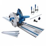 Scie plongeante 1200w - 160 mm + rails de guidage - pl56