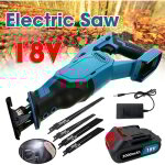 Batteries scie alternative sans fil robuste pour métal, bois, coupe - tube avec 4 lames, lampe de travail ... Batteries scie alternative sans fil robuste pour métal, bois, coupe - tube avec 4 lames, lampe de travail ...