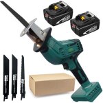 Scie sabre, scie alternative sans fil, scie  sabre  vitesse variable, 4 lames, pour la coupe de tuyaux ...