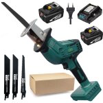 Scie sabre, scie alternative sans fil, scie � sabre � vitesse variable, 4 lames, pour la coupe de tuyaux ...