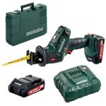[jamais utilise] scie sabre compacte metabo 18v li - ion (2x 2ah) + mallette sse 18 ltx