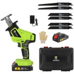 Scie sabre sans fil 21v - scie alternative sans fil avec 6 lames de scie, 2x2. 5ah batteries, pour jardin, ...