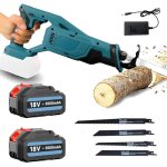 Scie sabre, scie  sabre sans fil, scie alternative, lames 4x, pour le plastique en bois et le mtal, ...