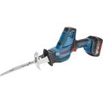 Scie sabre sans fil gsa 18v - li compact solo bosch avec accessoires - 06016a5004