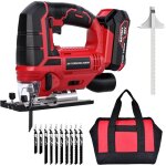 Scie sauteuse - scie sauteuse sans fil 20 v pour le travail du bois - 45 � � 45 � - coupe chanfrein avec ...