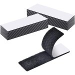 Scratch autocollant double face, 20 paires bande agrippantes adhsives noir nylon ruban adhsif double ...