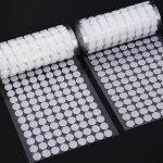 Scratch autocollant rond, 504 paires 10mm cercles avec crochet et boucle auto adh�sifs, 1000pcs autocollantes ...