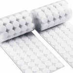 Scratch autocollant rond, cercles avec crochets et boucles auto - adh�sifs 500 paires monnaies arri�re ...