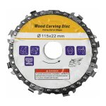 Bsr - sculpture sur bois chaine disque bois grinder chaine tronconneuses disque plaque d'outils, 115mm ...