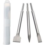 Sds - plus lot de 3 burins sds - plus avec support � outils et tige hexagonale de haute qualit�