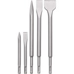 Sds - plus jeu de burins marteau, jeu de 5 burins pour la pierre et le b�ton dans un coffret en plastique ...