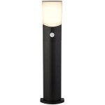 Searchlight copenhagen poteau led ext�rieur � 1 lumi�re, capteur pir, moul� sous pression, abat - jour ...