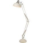 Searchlight goliath lampadaire de travail en m�tal chrom� et cr�me