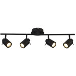 Searchlight samson spot de salle de bain � 4 lumi�res ip44 splitbar, noir mat ip44