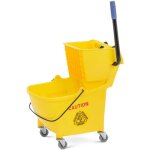 Seau essoreur  roulettes 24 l - charriot de nettoyage seau essoreur  roulettes