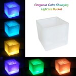 Seau à glace de conception carrée de lumière de dégradé coloré de led de grande capacité de 3. 5l ip65 ... Seau à glace de conception carrée de lumière de dégradé coloré de led de grande capacité de 3. 5l ip65 ...