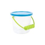 Seau de plage transparent avec poigne pour enfants