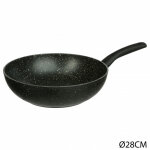 Secret de gourmet - wok alu forg� caract�re 28 cm - gris