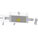 Securemme - serrure centrale pour volet roulant � cylindre rond fixe 2260 - (2260xzb4508xx2)