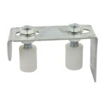Secury - t - guide portail coulissant - acier zingu� blanc - r�glable