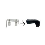 Secury - t - guide portail coulissant - acier zingu� blanc - r�glable + cache