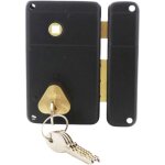 Secury - t - serrure en applique - verticale - noire - ouverture � droite