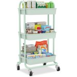 Sekey desserte � roulettes, chariot de service � 3 niveaux pour cuisine et salon, 34 x 42, 7 x 84, 4 ...