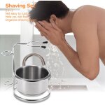 Self 2 in 1 raser des hommes ensemble tasse sec ou humide + support de bol � barbe m�le support - decdeal ...