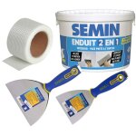 Semin - pack comprenant 1 bande grillag�e adh�sive pour joints des plaques de p�tre - 20 m, 1 enduit ...