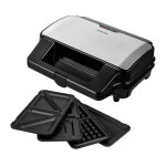 Appareil a croque - monsieur 4 en 1 sencor ssm 9940ss - 900 w - 4 plaques - boîtier cooltouch - argent ... Appareil a croque - monsieur 4 en 1 sencor ssm 9940ss - 900 w - 4 plaques - boîtier cooltouch - argent ...