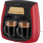 Sencor - machine a caf� sce 2101rd - 0, 3 l - 500 w - 2 tasses incluses - rouge
