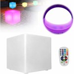 16 led changeant de couleur en forme de cube de tabouret avec tlcommande, lampe lumineuse rechargeable ...