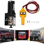 3000 lbs electric winch kit treuil electrique avec contrle cbl 12v
