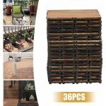 36 paquets de dalles de terrasse en bois dur de 30 30 cm, dalles de terrasse r�sistantes � l'eau pour ...
