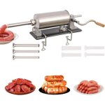 Machine à saucisse manuelle en acier inoxydable 4l machine à saucisse horizontale pour la cuisine, les ... Machine à saucisse manuelle en acier inoxydable 4l machine à saucisse horizontale pour la cuisine, les ...